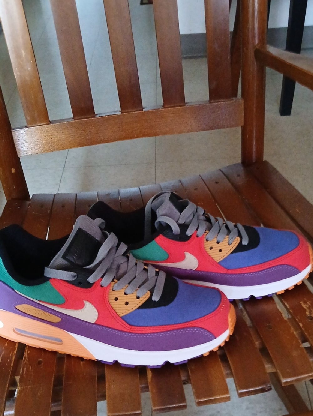 Multicolor Athletic Sneakers with Contrasting Panels